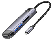 HUB USB McDodo HU-7740 6 в 1 (Gray)