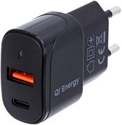 Купить Ун. СЗУ Q.Energy 2UTR2038-QP USB-A + USB-C max 20W (Black)