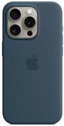 Чехол для iPhone 15 Pro Silicone Case with MagSafe Storm Blue (MT1D3ZM/A)