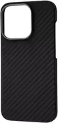 Чeхол для iPhone 15 Pro WAVE Premium Carbon Slim with MagSafe (black)