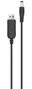 Купить Кабель питания USB-A > DC 5.5х2.5мм, 12В/1A, черный