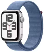 Купить Apple Watch SE GPS 40mm Silver Aluminium Case with Winter Blue Sport Loop