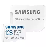 Карта памяти MicroSDXC Samsung 128GB C10 UHS-I R130MB/s Evo Plus + SD