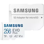 Карта памяти MicroSDXC Samsung 256GB C10 UHS-I R130MB/s Evo Plus + SD