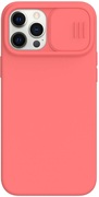 Купить Чехол для Apple iPhone 12/12 Pro CamShield Silky Silicone Case (Orange Pink)