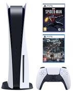 Купить Бандл Игровая консоль PlayStation 5 + PS5 Demons Souls + PS5 Marvels Spider-Man: Miles Morales