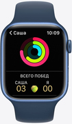 Купити Apple Watch Series 7 45mm Blue Aluminum Case with Abyss Blue Sport Band MKN83