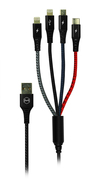 Купить Кабель 4 в 1 USB - Lightning*2+micro USB+USB-C McDodo 1.2m (Black) CA-6230