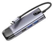 HUB USB McDodo HU-7730 8 в 1 (Gray)