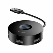 Купить HUB Baseus USB3.0 4USB (Black)  CAHUB-F01