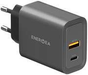 Универсальное сетевое ЗУ Energea AMPCHARGE PD30+ USB-C PD port+QC USB-A 30W (Black)