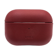 Чехол Uniq Terra Genuine Leather Snap Case - Mahogany (Red) для AirPods Pro