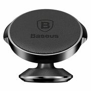 Автодержатель Baseus Small Ears Series Vertical Magnetic Bracket Leather Type (Black) SUER-F01