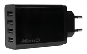 Универсальное сетевое ЗУ BlackBox USB 4x (4UTR2063) 8.2A Black