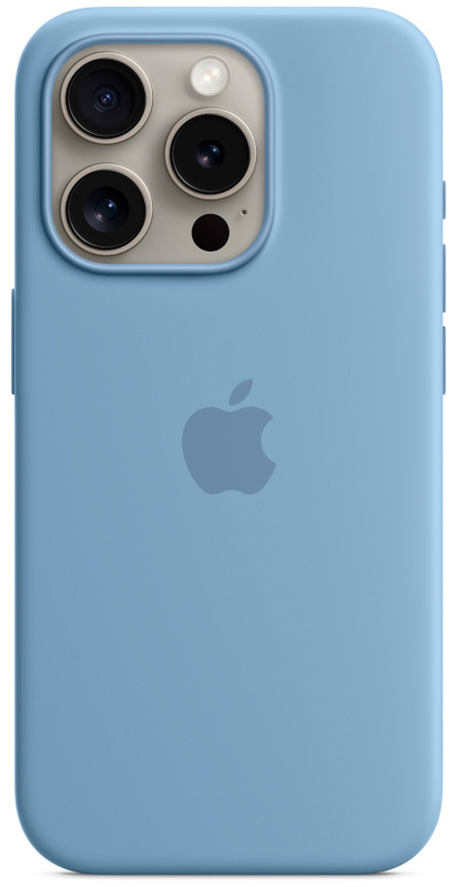 Чохол для iPhone 15 Pro Max Silicone Case with MagSafe Winter Blue (MT1Y3ZM/A) фото