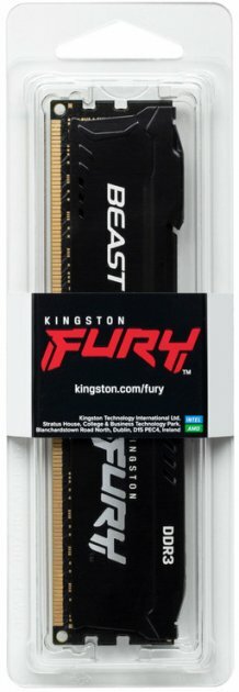 Оперативная память Kingston DDR3 1600 8GB Fury Black KF316C10BB/8 фото