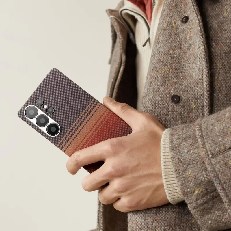 Чехол для Samsung S25 Plus Pitaka Tactile Woven Sunset (KS2503S) фото