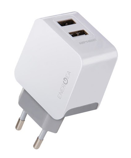 Универсальное сетевое ЗУ Energea USB 2x 3.4A (EU) white фото