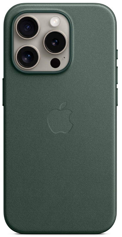 Чохол для iPhone 15 Pro Max FineWoven Case with MagSafe Evergreen (MT503ZM/A) - фото - №0