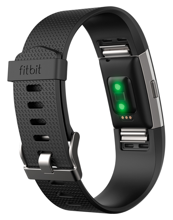 Фітнес-трекер Fitbit Charge HR 2 L (Black/Silver) фото
