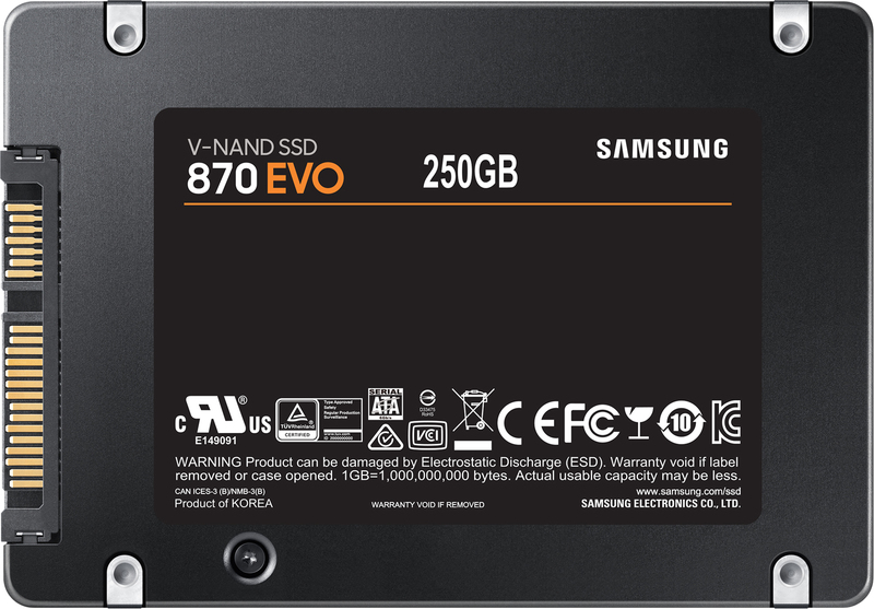 SSD Накопичувач 2.5 Samsung 870 EVO 250GB SATA 3bit MLC MZ-77E250BW - фото - №2