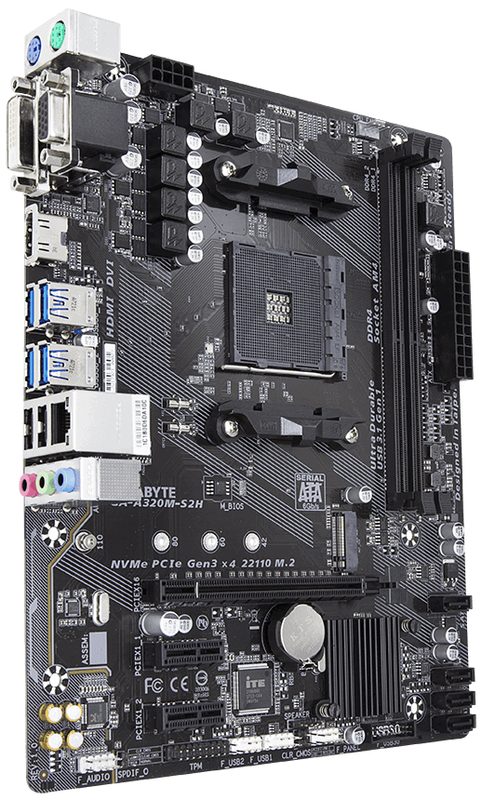 Материнська плата Gigabyte GA-A320M-S2H sAM4 A320 2xDDR4 фото