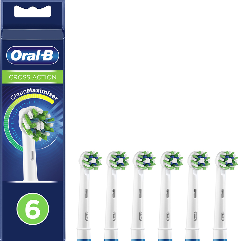 Сменные насадки к зубной щетке ORAL-B Cross Action, 6 шт (4210201376040) фото