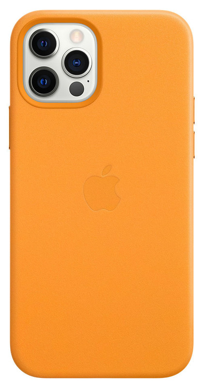 Чехол Apple Leather Case with MagSafe (California Poppy) MHKH3ZM/A для iPhone 12 Pro Max фото