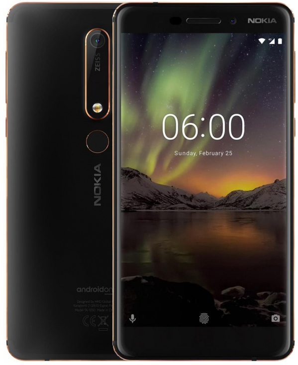 Nokia 6 Dual SIM 2018 3/32GB Black (11PL2B01A11) - фото - №0
