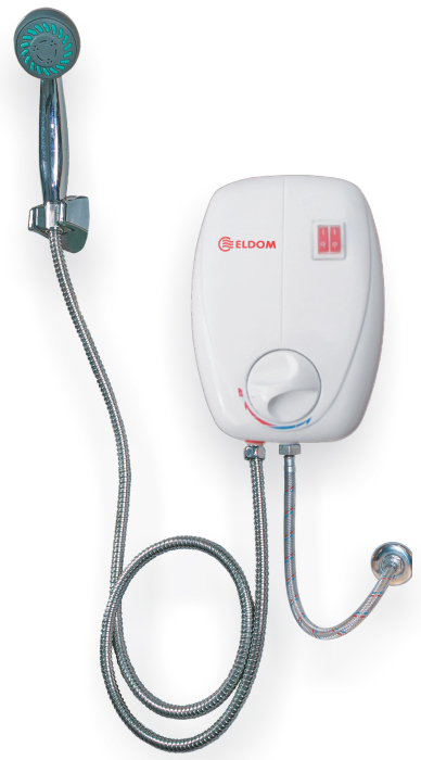 Водонагрівач Eldom Betta 6,5 kw (3+3,5) душ 72486B - фото - №0