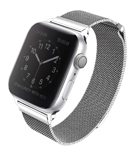 Ремінець Uniq Dante Mesh Steel Strap Sterling (Silver) для Apple Watch 44mm фото