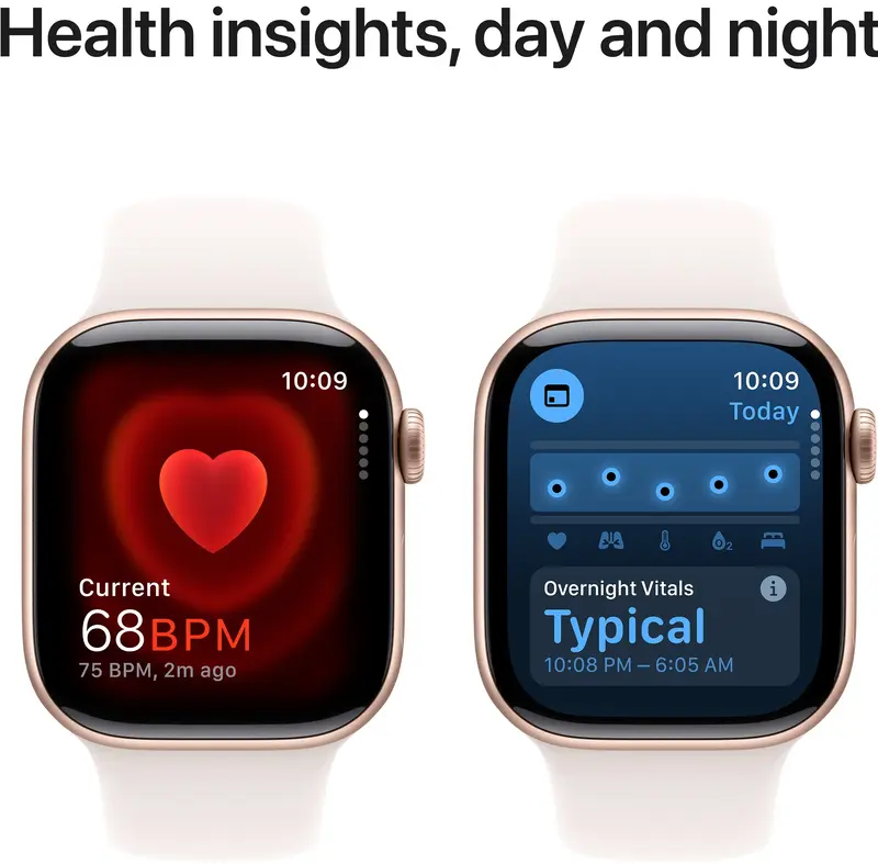 Apple Watch Series 10 GPS + Cellular 42mm Rose Gold Aluminium Case with Light Blush Sport Band - M/L - фото - №4