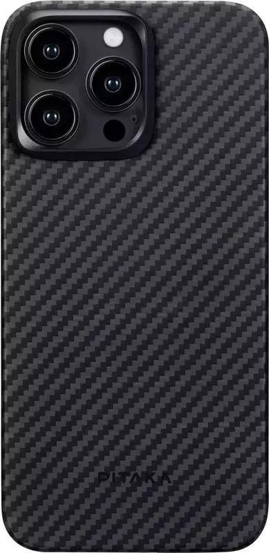 Чохол для iPhone 15 Pro Pitaka MagEZ Case 4 Twill 600D Black/Grey (KI1501PA) - фото - №0