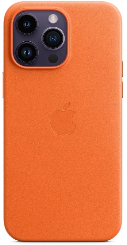 Чохол Apple Leather Case with MagSafe (Orange) MPPR3ZE/A для iPhone 14 Pro Max - фото - №0
