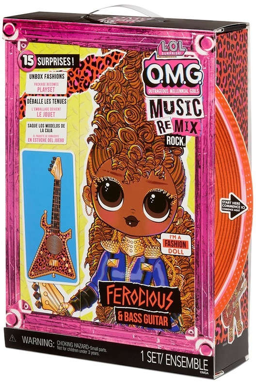 Игровой набор с куклой L.O.L. Surprise! серии "O.M.G. Remix Rock" - Фурия (с бас-гитарой и аксессуарами) 577591 фото