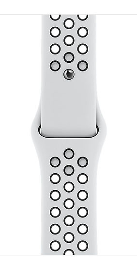 Apple Watch Nike SE 44mm Silver Aluminium Case with Pure Platinum Black Nike Sport Band MYYH2 фото