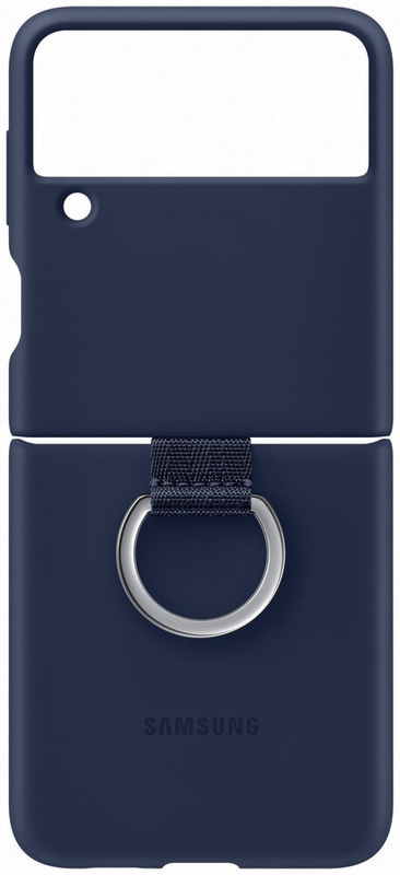 Чохол для Samsung Flip 3 Silicone Cover with Ring (Navy) EF-PF711TNEGRU фото