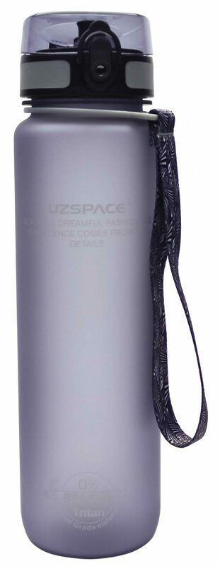 Пляшка для води UZSPACE 1000 мол (Gray) 3038 фото