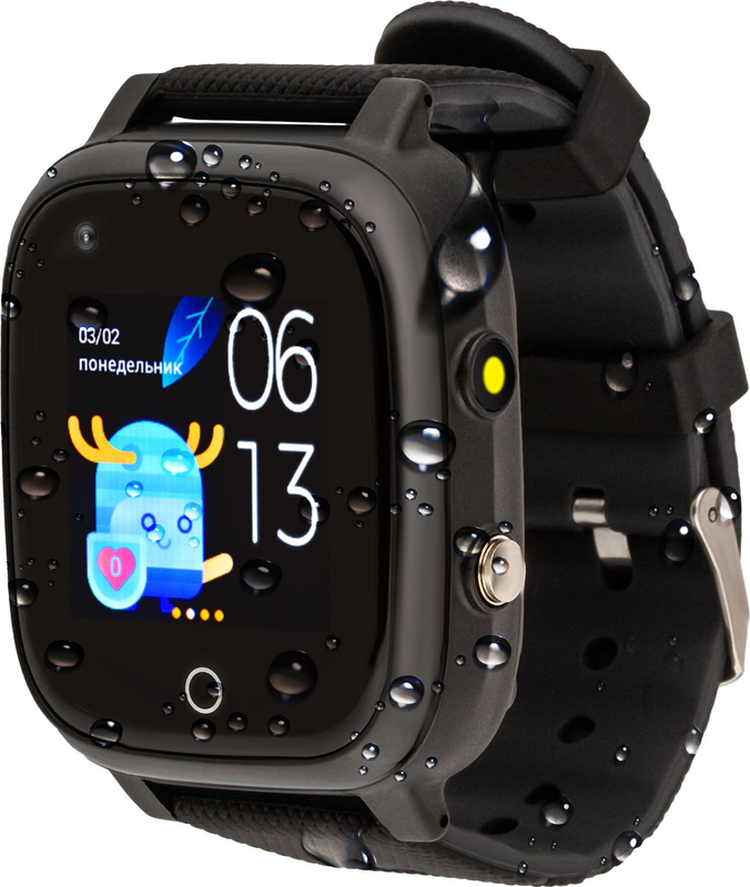 Детские смарт-часы AmiGo GO005 4G WIFI Thermometer (Black) 747016 фото