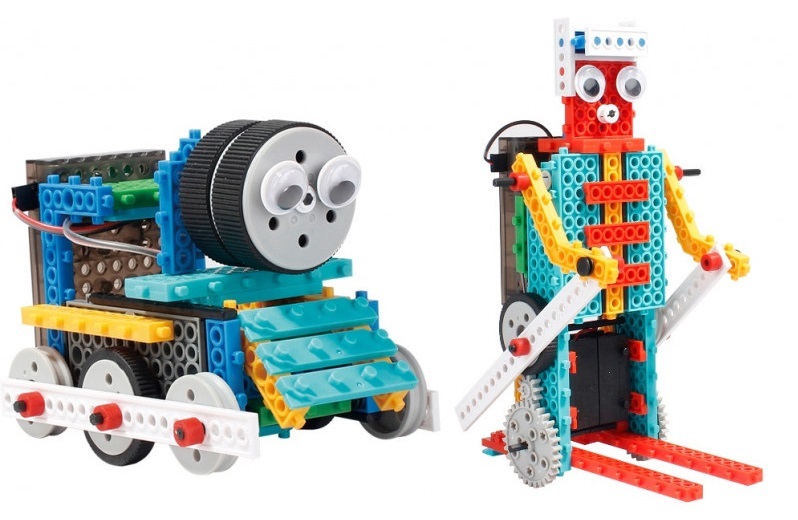 Іграшка - конструктор STEM з пультом HIQ R722 4-в-1 (паровозик, машинка, лижник, робот) LYH-R722 фото
