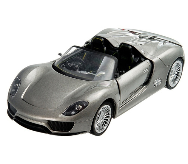 Іграшка машинка р / у 1:24 Meizhi Porsche 918 MZ-25045Ag (металевий сірий) - фото - №0