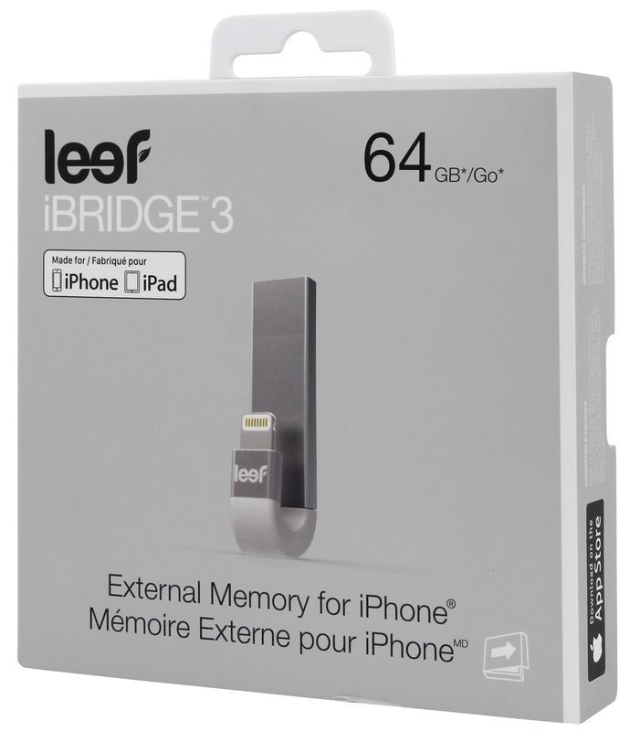 Флеш-память Leef iBridge 3.0 64Gb (Silver) LIB300SW064A1 фото