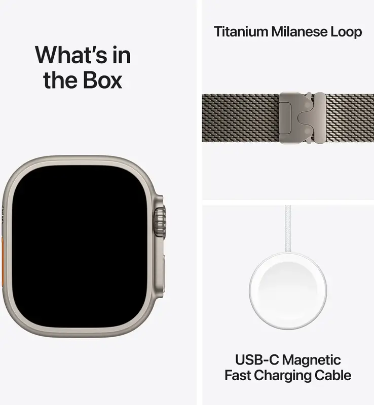Apple Watch Ultra 3 GPS + Cellular 49mm Natural Titanium Case with Natural Titanium Milanese Loop M (MEWY4QP/A) - фото - №6