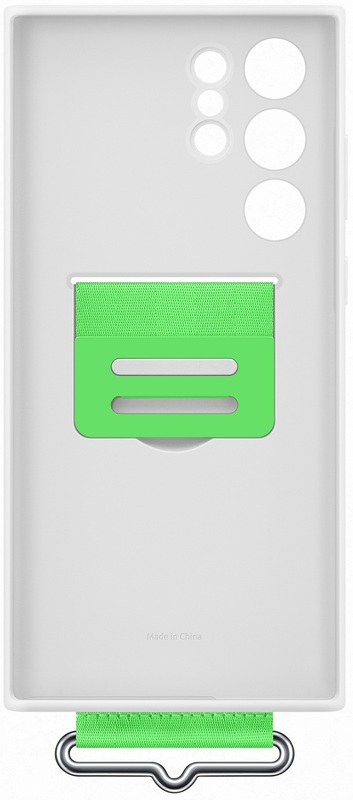 Чохол для Samsung s22 Ultra Silicone with Strap Cover (White) фото