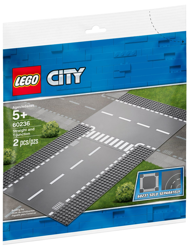 Конструктор LEGO City Пряме й Т-подібне перехрестя 60236 фото