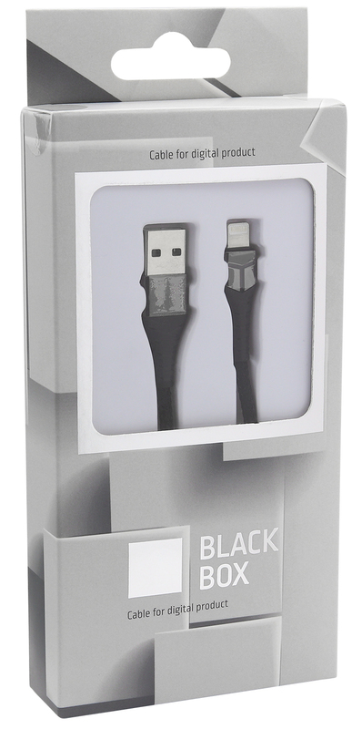 Кабель BlackBox USB - Lightning 1.2m LED (Black) фото