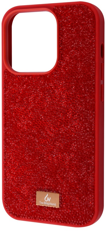 Чохол для iPhone 14 Pro Max Bling World Rock Diamond (TPU) (Red) фото