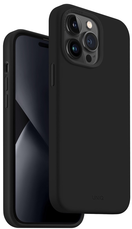 Чохол для iPhone 14 Pro Max Uniq Lino Midnight (Black) - фото - №3