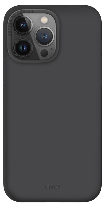 Чохол для iPhone 14 Pro Max Uniq Magclick Charging Lino Hue Charcoal (Grey) фото