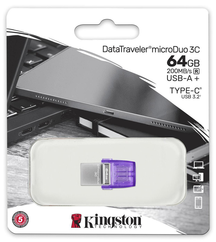 Флеш-пам'ять USB-Flash Kingston 2 in 1 64Gb (Silver) DTDUO3CG3/64GB фото